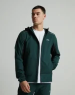 Alpyrex Delta Zip Through Hoodie Darkest Sprunce Jet Black