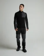 Alpyrex Solo 2.0 Quarter Zip Top Jet Black Asphalt (1)