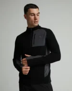 Alpyrex Solo 2.0 Quarter Zip Top Jet Black Asphalt