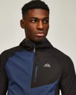 Alpyrex Solo 2.0 Woven Full Zip Hoodie Dress Blue Jet Black (2)